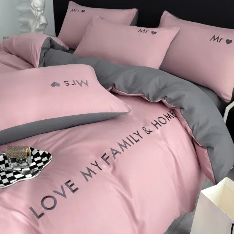 Nordic Luxus Bettwäsche-Set aus ägyptischer Baumwolle – Twin bis King Size