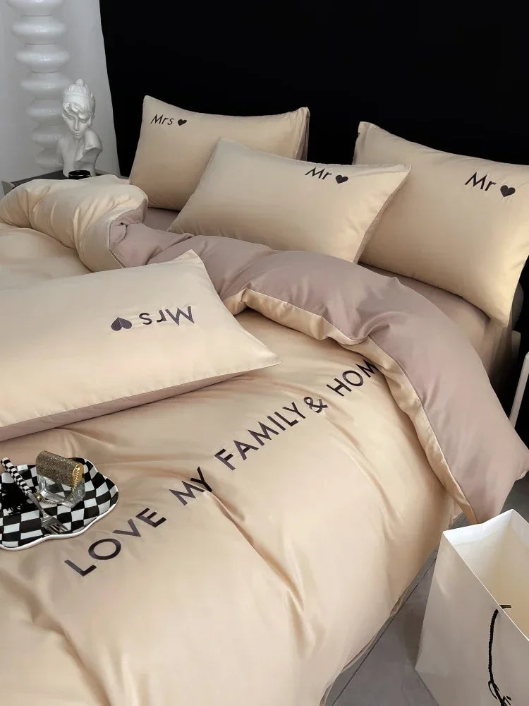 Nordic Luxus Bettwäsche-Set aus ägyptischer Baumwolle – Twin bis King Size