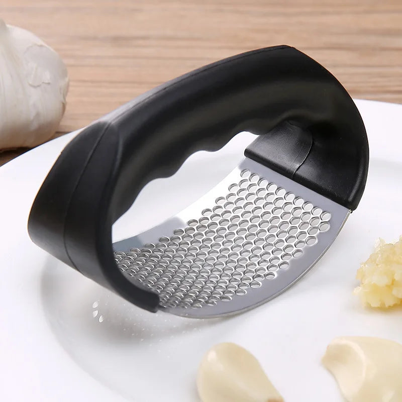 Stainless Steel Garlic Press – Manual Garlic Chopper for Kitchen