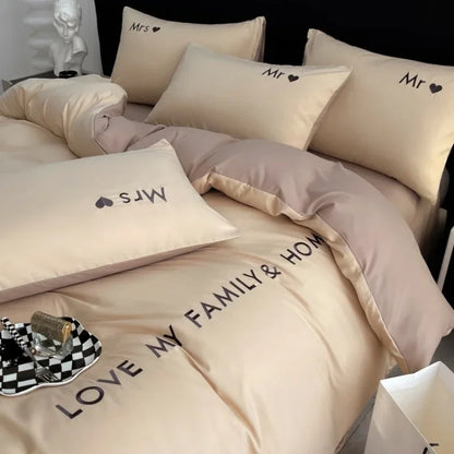 Nordic Luxus Bettwäsche-Set aus ägyptischer Baumwolle – Twin bis King Size