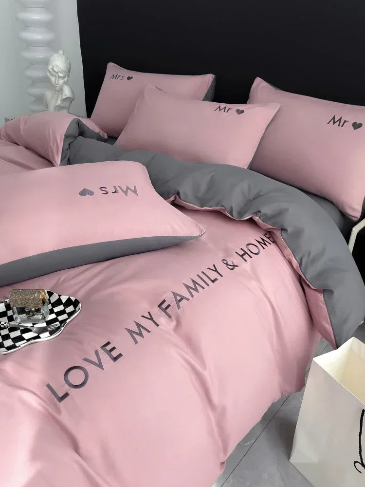Nordic Luxus Bettwäsche-Set aus ägyptischer Baumwolle – Twin bis King Size